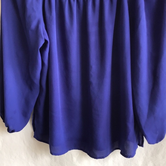 New York & Co. Soho Jeans royal blue Boho top, size XS - Picture 3 of 9